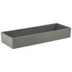 Bon Chef 9512S 160 oz. Black Sandstone Finish Cast Aluminum Straight Sided Rectangular Bowl