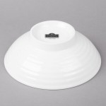 10 Strawberry Street WTR-RIDGPHOBWL Whittier 1.125 Qt. White Porcelain Ribbed Footed Pho Bowl - 8/Case