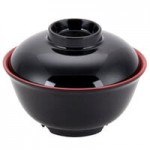 GET B-720-BK 16 oz. Black Fuji Bowl with Lid - 24/Case GET B-720-BK 16 oz. Black Fuji Bowl with Lid - 24/Case