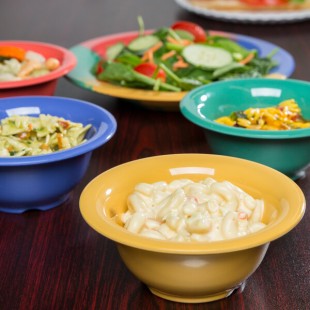 GET B-105-TY Diamond Mardi Gras 10 oz. Tropical Yellow Melamine Bowl - 48/Case