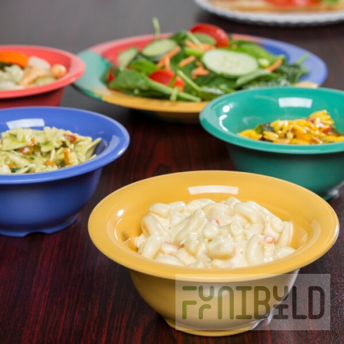 GET B-105-TY Diamond Mardi Gras 10 oz. Tropical Yellow Melamine Bowl - 48/Case
