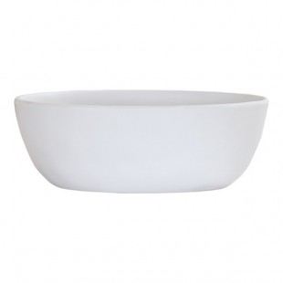 Cal-Mil Carmel 30 oz. Matte White Melamine Soup Bowl - 6/Case