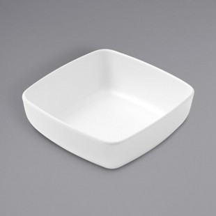 American Metalcraft GGSW5 Grab & Go 12.5 oz. White Square Melamine Bowl