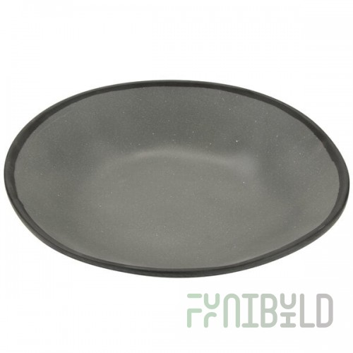 GET B-420-GR Pottery Market 1.3 Qt. Matte Speckled Gray Melamine Salad / Pasta Bowl - 12/Pack