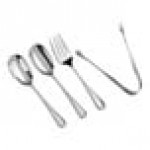 Acopa Swirl 4-Piece 18/8 Stainless Steel Extra Heavy Weight Serving Utensils Set Acopa Swirl 4-Piece 18/8 Stainless Steel Extra Heavy Weight Serving Utensils Set