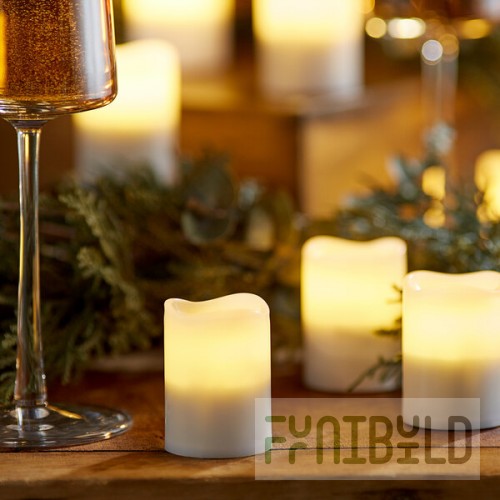Sterno 60310 2.0 12 Piece Warm White Rechargeable Flameless Votive Set with EasyStack Charging Base, Power Adapter and Timer Remote Starter Kit
