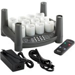 Sterno 60310 2.0 12 Piece Warm White Rechargeable Flameless Votive Set with EasyStack Charging Base, Power Adapter and Timer Remote Starter Kit Sterno 60310 2.0 12 Piece Warm White Rechargeable Flameless Votive Set with EasyStack Charging Base, Power Adapter and Timer Remote Starter Kit