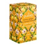 Pukka Organic Lemon, Ginger, and Manuka Honey Herbal Tea Bags - 80/Case