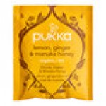 Pukka Organic Lemon, Ginger, and Manuka Honey Herbal Tea Bags - 80/Case