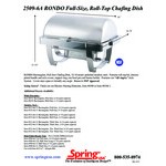 Spring USA Rondo Full Size Stainless Steel Chafer 25096A Spring USA Rondo Full Size Stainless Steel Chafer 25096A