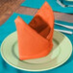 Intedge Orange 65/35 Polycotton Blend Cloth Napkins, 18 Intedge Orange 65/35 Polycotton Blend Cloth Napkins, 18