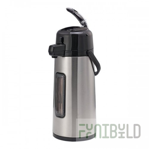 Service Ideas Eco-Air® 2.2 Liter Glass Lined Airpot with Lever and Sight Glass ECAL22SGY