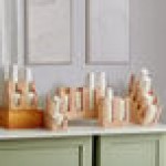 Acopa Wood 2-Section Horizontal Cup and Lid Organizer