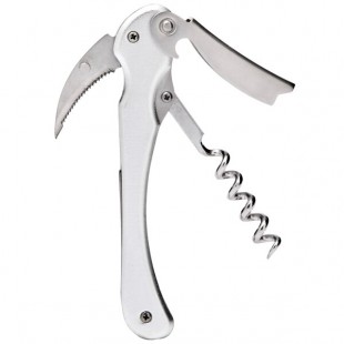 Franmara 3250-67 Archimedes Stainless Steel Waiter's Corkscrew with Anodized Silver Handle