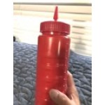Vollrath 4924-02 Traex® 24 oz. Red Single Tip Wide Mouth Squeeze Bottle