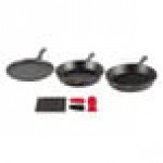 Lodge 7-Piece Essential Pre-Seasoned Cast Iron Skillet Set - Includes 10 1/4 Lodge 7-Piece Essential Pre-Seasoned Cast Iron Skillet Set - Includes 10 1/4