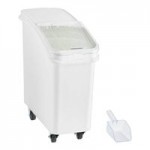 Baker's Lane 30 Gallon / 480 Cup Mobile Triple Ingredient Bin - White / Blue / Purple