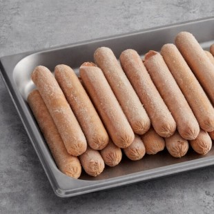 Impossible Foods 2.25 oz. 7/1 Plant-Based Vegan Beef Hot Dogs - 71/Case