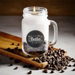 Libbey 97084 16 oz. Customizable Drinking Jar / Mason Jar with Handle - 12/Case