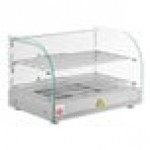 Carnival King HDCG2A Silver Curved Glass Full Service Hot Food Display Case with 2 Shelves - 120V, 800W Carnival King HDCG2A Silver Curved Glass Full Service Hot Food Display Case with 2 Shelves - 120V, 800W