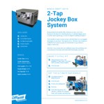 Coldbreak JOCK-2TF-SS54 Stainless Steel 2 Faucet 54 Qt. Insulated Jockey Box with Front Inputs and 50 ft. Coils
