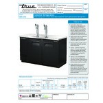 True TDD-2-HC 2 Single Tap Kegerator Beer Dispenser - Black, 2 (1/2) Keg Capacity True TDD-2-HC 2 Single Tap Kegerator Beer Dispenser - Black, 2 (1/2) Keg Capacity