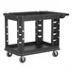 Suncast PUCSD2645 Black Two-Shelf Heavy-Duty Utility Cart - 48 3/4 Suncast PUCSD2645 Black Two-Shelf Heavy-Duty Utility Cart - 48 3/4