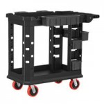 Suncast PUCSD2645 Black Two-Shelf Heavy-Duty Utility Cart - 48 3/4 Suncast PUCSD2645 Black Two-Shelf Heavy-Duty Utility Cart - 48 3/4
