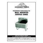 Advance Tabco WSS-14-21EF 16-Gauge Service Sink with 12 Advance Tabco WSS-14-21EF 16-Gauge Service Sink with 12