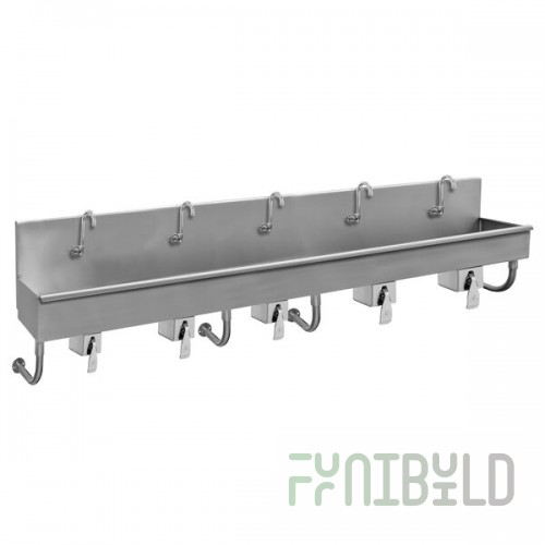 Advance Tabco 19-18-100KV 16-Gauge Multi-Station Hand Sink with 8