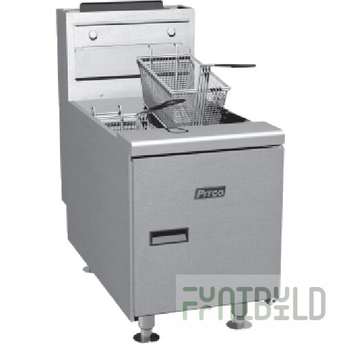 Pitco® SGC Liquid Propane 35 lb. Countertop Fryer with Millivolt Controls - 75,000 BTU