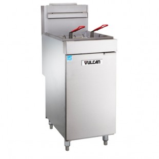 Vulcan 1VEG35M-1 Natural Gas 35-40 lb. Floor Fryer with Millivolt Controls - 70,000 BTU Vulcan 1VEG35M-1 Natural Gas 35-40 lb. Floor Fryer with Millivolt Controls - 70,000 BTU