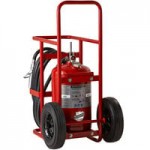 Buckeye 300 lb. ABC Fire Extinguisher - Rechargeable Untagged Pressure Transfer - UL Rating 30-A:320-B:C - Steel Wheels with Rubber Treads Buckeye 300 lb. ABC Fire Extinguisher - Rechargeable Untagged Pressure Transfer - UL Rating 30-A:320-B:C - Steel Wheels with Rubber Treads