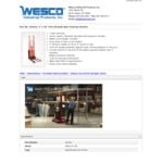 Wesco Industrial Products 1,000 lb. Power Lift Straddle Fork Stacker with 30 Wesco Industrial Products 1,000 lb. Power Lift Straddle Fork Stacker with 30