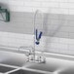Waterloo 1.15 GPM Low Profile Wall-Mount Pre-Rinse Faucet with 8 Waterloo 1.15 GPM Low Profile Wall-Mount Pre-Rinse Faucet with 8