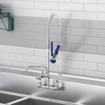 Waterloo 1.15 GPM Low Profile Wall-Mount Pre-Rinse Faucet with 8 Waterloo 1.15 GPM Low Profile Wall-Mount Pre-Rinse Faucet with 8