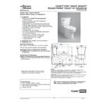American Standard Cadet PRO 215BB004.020 White Vitreous China Floor-Mount Chair Height Round Toilet and 10