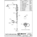 Haws Axion MSR 8309WC Barrier-Free Emergency Shower and Eye / Face Wash Station with Stainless Steel Bowl