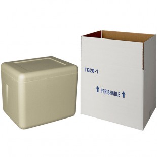 Insulated Shipping Box with Biodegradable Cooler 14 1/8