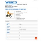 Wesco Industrial Products 3,000 lb. Electric Telescoping High Lift Pallet Truck with 45