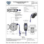 T&S B-7222-C01-ESB 30' Enclosed Epoxy Coated Hose Reel with High Flow Spray Valve and Swing Bracket