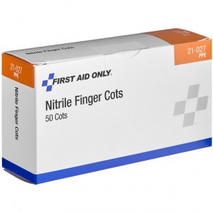 First Aid Only 21-027 Nitrile Finger Cot - 50/Box First Aid Only 21-027 Nitrile Finger Cot - 50/Box