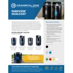 Commercial Zone Parkview Dualcoat 72860399 34 Gallon Black Steel Trash Can with Logo