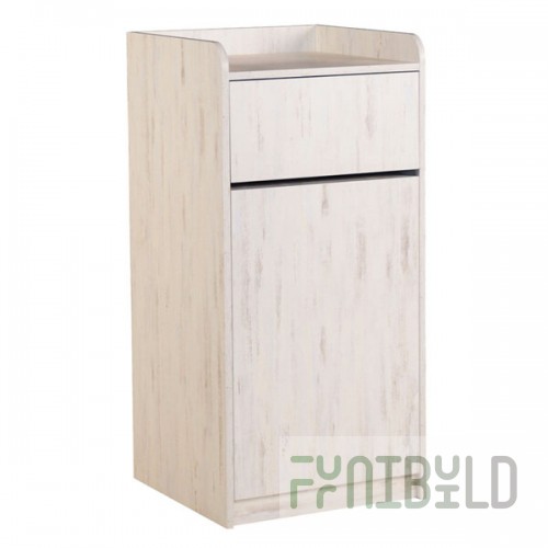 BFM Seating 35 Gallon Antique Wash Square Waste Receptacle Enclosure