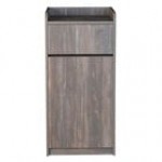 BFM Seating 35 Gallon Antique Wash Square Waste Receptacle Enclosure