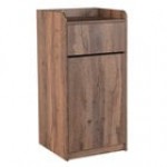 BFM Seating 35 Gallon Antique Wash Square Waste Receptacle Enclosure