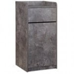 BFM Seating 35 Gallon Antique Wash Square Waste Receptacle Enclosure