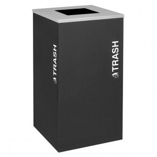 Ex-Cell Kaiser RC-KDSQ-T BLX Kaleidoscope Collection Black Texture 24 Gallon Customizable Square Trash Can Ex-Cell Kaiser RC-KDSQ-T BLX Kaleidoscope Collection Black Texture 24 Gallon Customizable Square Trash Can