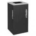 Ex-Cell Kaiser RC-KDSQ-T BLX Kaleidoscope Collection Black Texture 24 Gallon Customizable Square Trash Can Ex-Cell Kaiser RC-KDSQ-T BLX Kaleidoscope Collection Black Texture 24 Gallon Customizable Square Trash Can