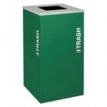 Ex-Cell Kaiser RC-KDSQ-T BLX Kaleidoscope Collection Black Texture 24 Gallon Customizable Square Trash Can Ex-Cell Kaiser RC-KDSQ-T BLX Kaleidoscope Collection Black Texture 24 Gallon Customizable Square Trash Can